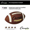 Champion Sports Official Size Pro Composition Football, CSICF100