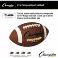 Champion Sports Official Size Pro Composition Football, CSICF100