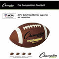 Champion Sports Official Size Pro Composition Football, CSICF100