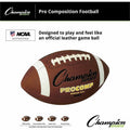 Champion Sports Official Size Pro Composition Football, CSICF100