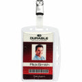 Durable Office Rotating Strap Clip ID Card Holder, Transparent, 25 / Box, DBL800519