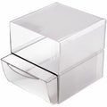 Deflecto Stackable Cube Organizer, Clear, DEF350801