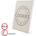 Deflecto Anti-Glare Slanted Sign Holder, Clear, DEF879701