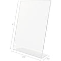 Deflecto Anti-Glare Slanted Sign Holder, Clear, DEF879701