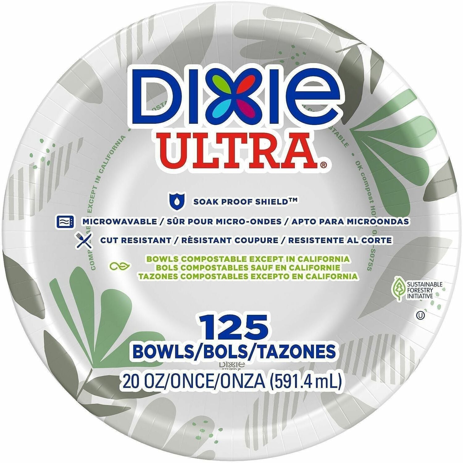 Dixie Ultra® Pathways 20 oz Heavyweight Paper Bowls by GP Pro, 1 Carton