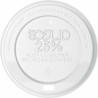 Eco-Products Evolution World Hot Cup Lids, White, 1000 / Carton, ECOEPHL16WR