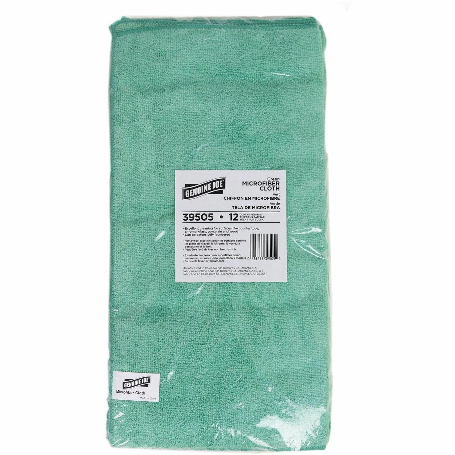 Genuine Joe General Purpose Microfiber Cloth, 1 Bag
