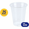 Genuine Joe 12 oz Clear Plastic Cups, 25 / Pack, GJO58231