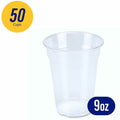 Genuine Joe 9 oz Clear Plastic Cups, 50 / Pack, GJO58233