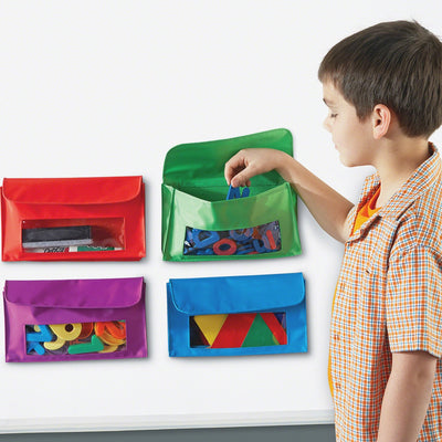 Learning Resources Magnetic Storage Pocket Set, Red, 4 / Set — view 1