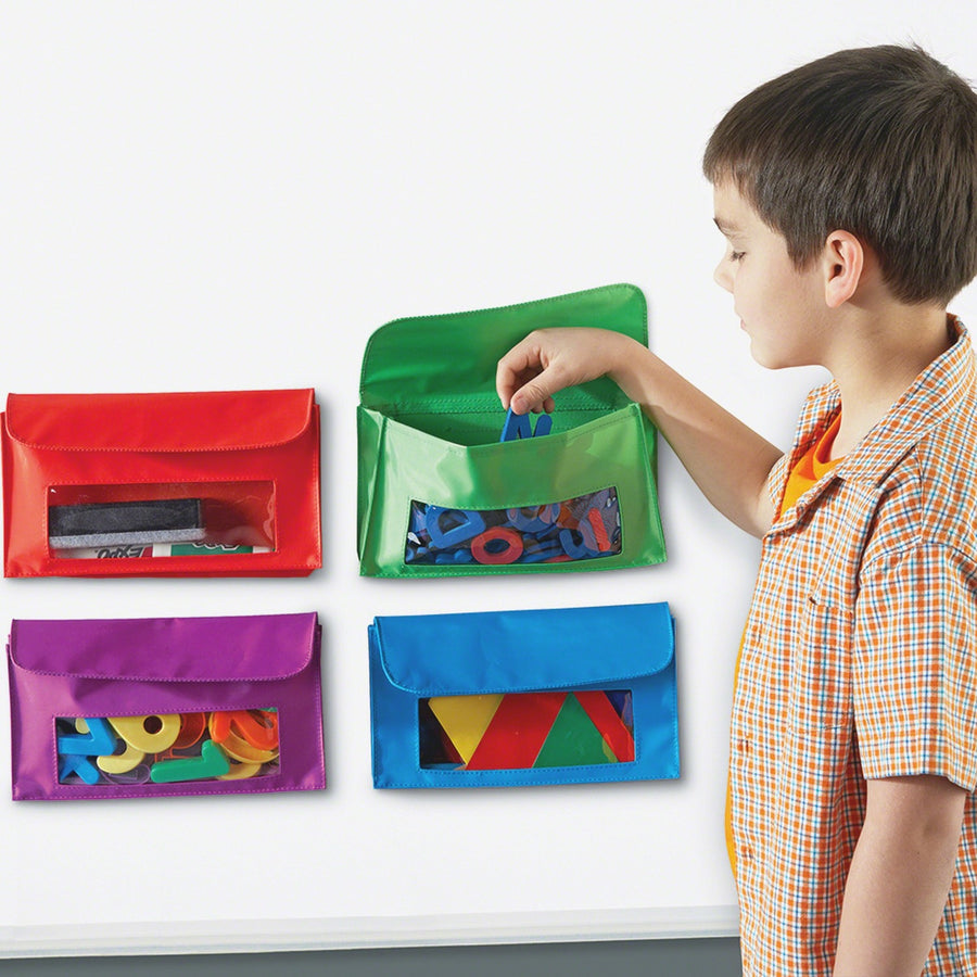 Learning Resources Magnetic Storage Pocket Set, Red, 4 / Set — view 1
