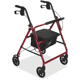 Medline Basic Steel Rollators, Red, MIIMDS86850ES