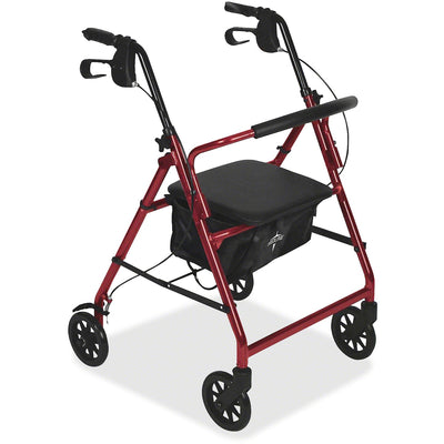 Medline Basic Steel Rollators, Red, MIIMDS86850ES