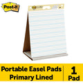 3M Post-it Tabletop Easel Pad with Primary Lines, 20" x 23", 1 Pad, MMM563PRL