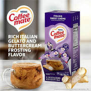 Coffee mate Italian Sweet Creme Nondairy Liquid Creamer Singles, 1 Box