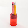 Officemate Double Barrel Pencil/Crayon Sharpener, Translucent Red, OIC30240