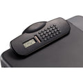 Officemate Portable Storage Clipboard with Calculator, Charcoal Black, OIC83302