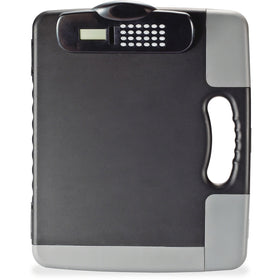 Officemate Portable Storage Clipboard with Calculator, Charcoal Black, OIC83302