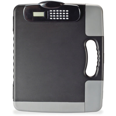 Officemate Portable Storage Clipboard with Calculator, Charcoal Black, OIC83302