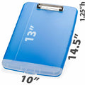 Officemate Slim Clipboard Storage Box, Blue, 8 1/2" Width x 11" Length, OIC83304