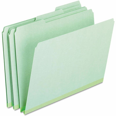 TOPS Pendaflex 1/3 Tab Cut Letter Top Tab File Folder, Light Green, 8 1/2" Width x 11" Length, 25 / Box, PFX17167