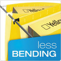 TOPS Pendaflex SureHook 1/5 Tab Cut Legal Hanging Folder, Yellow, 8 1/2" Width x 14" Length, 20 / Box, PFX615315YEL