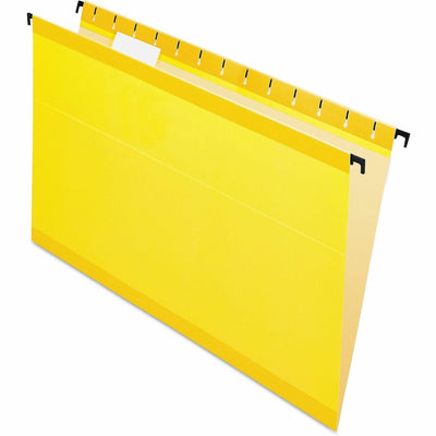 TOPS Pendaflex SureHook 1/5 Tab Cut Legal Hanging Folder, Yellow, 8 1/2" Width x 14" Length, 20 / Box, PFX615315YEL