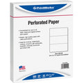 Paris Printworks Pre-Perforated Paper for Invoices, Statements, Gift Certificates & More, White, 8 1/2" x 11", 500 / Ream, PRB04120