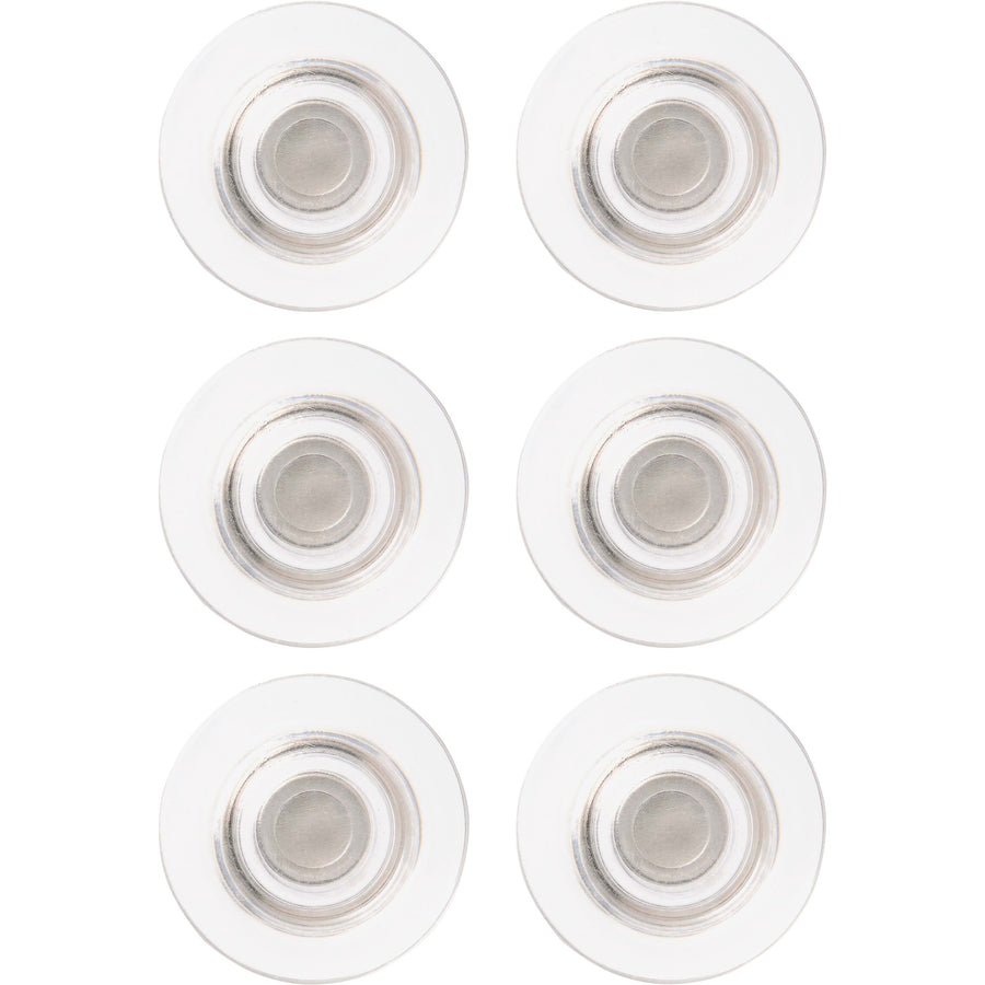 ACCO Quartet Large Glass Board Magnets, Clear, 6 / Pack — view 1