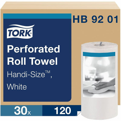 Essity Hygiene and Health AB TORK Perforated Roll Paper Towels, White, 30 / Carton, TRKHB9201