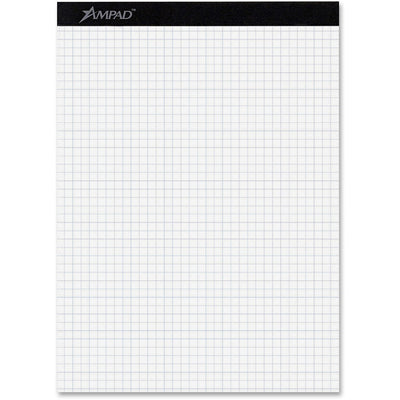 TOPS Ampad Quad-ruled Double Sheet Writing Pads, 8 1/2" x 11 3/4", 1 Pad — view 1