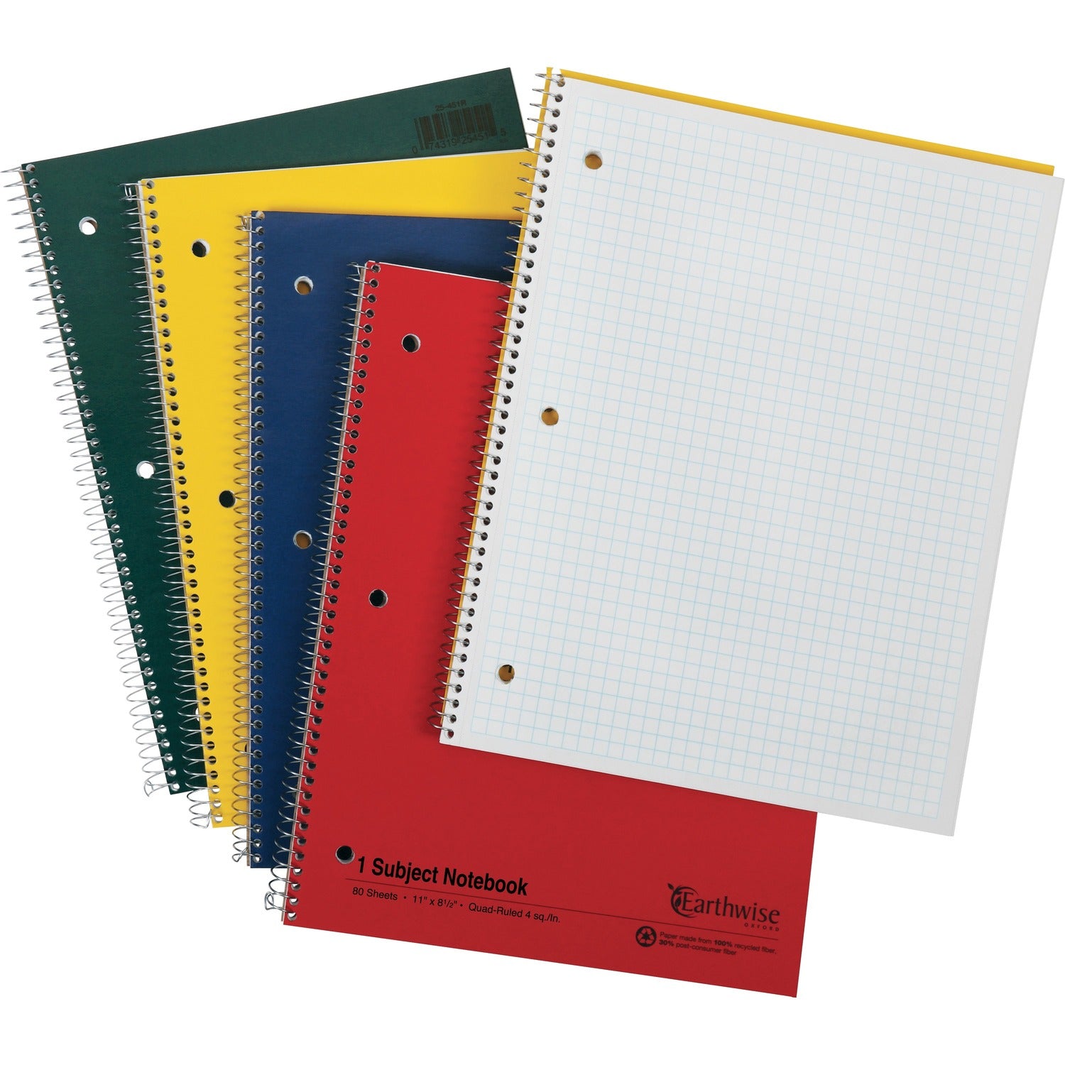 Oxford 3 - Hole Punched Wirebound Notebook - Letter, 1 Each