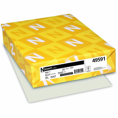 Neenah Paper Exact Index Paper - Gray, 8 1/2" x 11", 1 Pack, WAU49591