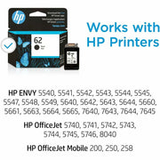 HP 62 (C2P04AN) Original Inkjet Ink Cartridge - Black - 1 Each