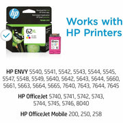 HP 62XL (C2P07AN) Original High Yield Inkjet Ink Cartridge - Cyan, Magenta, Yellow - 1 Each