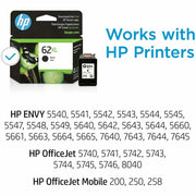 HP 62XL (C2P05AN) Original High Yield Inkjet Ink Cartridge - Black - 1 Each