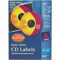Avery Clear CD/DVD Inkjet Matte Labels, Matte White, 100 / Pack, AVE8691