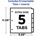 Avery Big Tab Insertable Plastic Pocket Dividers, Multicolor, 1 Carton, AVE07708