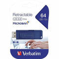 Verbatim America Microban 64GB USB Flash Drive - Blue, VER98658