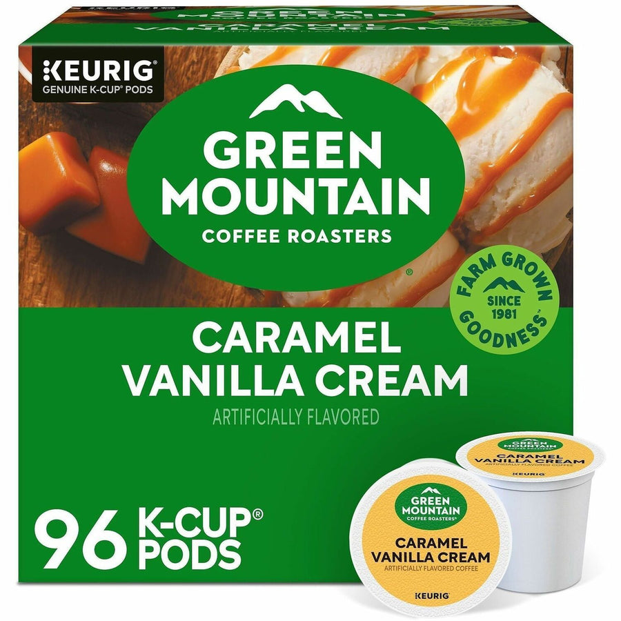 Keurig Dr Pepper Green Mountain Coffee Roasters K-Cup Caramel Vanilla Cream Coffee, 4 / Carton — view 1