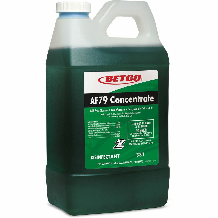 Betco FastDraw 2 AF79 Concentrate Disinfectant, Clear Blue, Non-abrasive, 4 / Carton, BET3314700