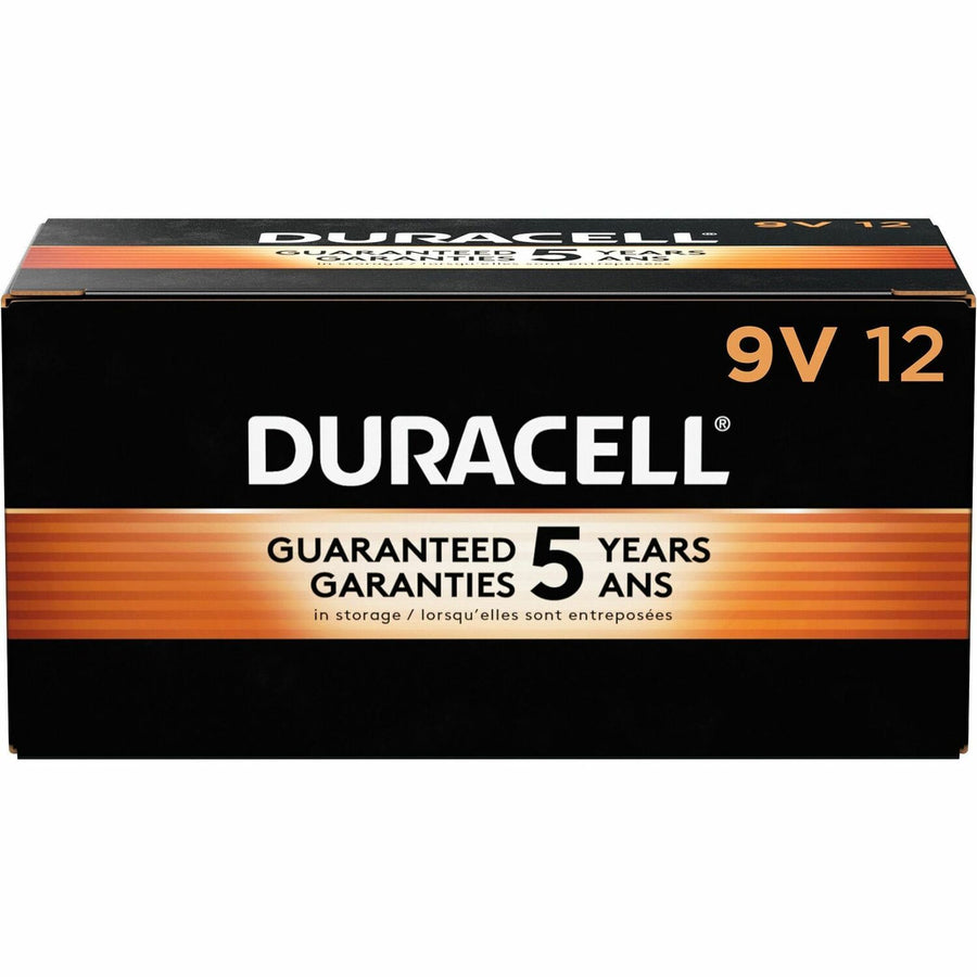 Duracell 9-Volt Coppertop Alkaline Batteries, Black, 12 / Box — view 1