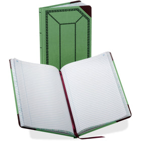 TOPS Boorum & Pease Boorum 67-1/8 Series Record-Ruled Account Books, Green, 12.50" Width x 7.63" Length, BOR6718500R