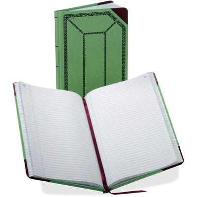 TOPS Boorum & Pease Boorum 67-1/8 Series Record-Ruled Account Books, Green, 12.50" Width x 7.63" Length, BOR6718500R