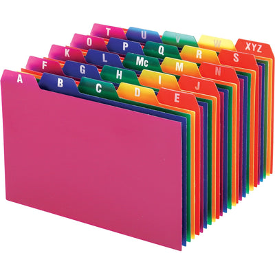 TOPS Oxford A-Z Poly Filing Index Cards, Lemon, 25 / Set — view 1