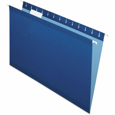 TOPS Pendaflex 1/5 Tab Cut Legal Hanging Folder, Navy, 8 1/2" Width x 14" Length, 25 / Box, PFX415315NAV