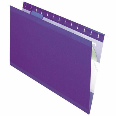 TOPS Pendaflex 1/5 Tab Cut Legal Recycled Hanging Folder, Violet, 8 1/2" Width x 14" Length, 25 / Box — view 1