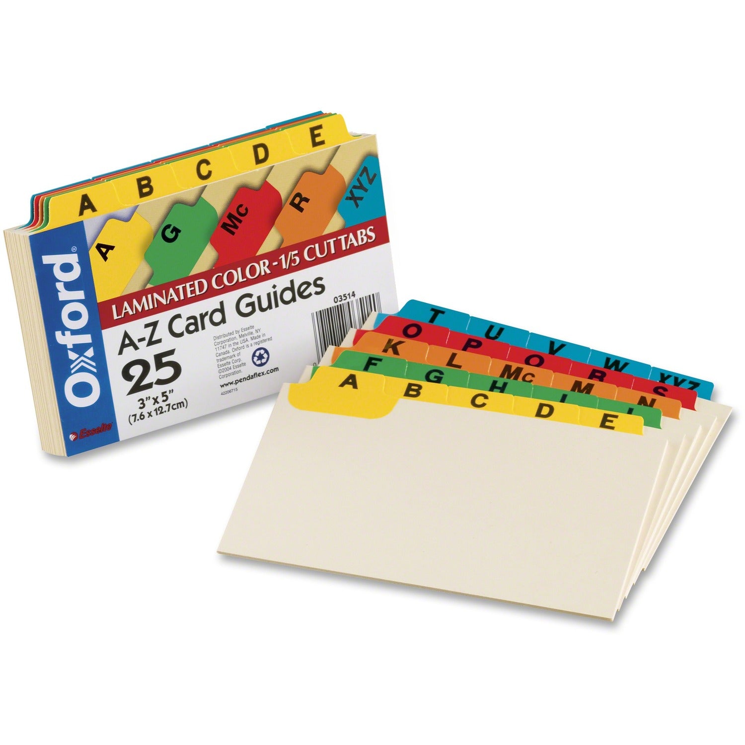 Oxford A-Z Laminated Tab Card Guides, 1 Set