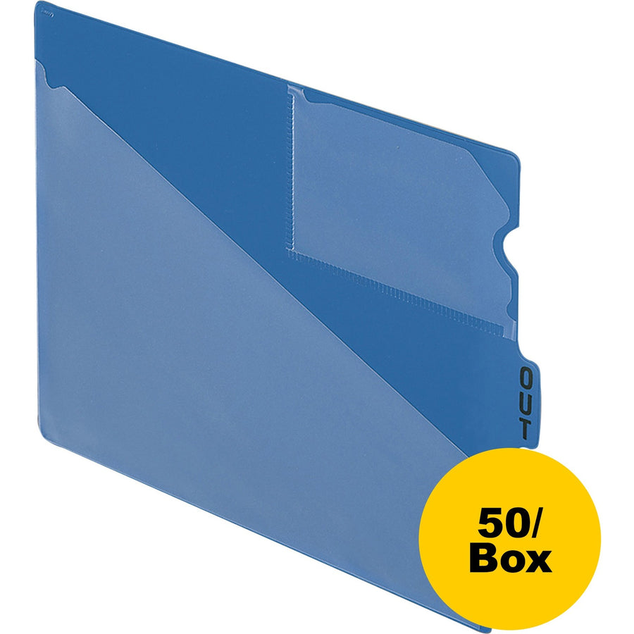 TOPS Pendaflex Poly End Tab Out Guides, Blue, 8.50" Width x 11" Length, 50 / Box — view 1