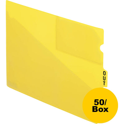 TOPS Pendaflex Poly End Tab Out Guides, Yellow, 8.50" Width x 11" Length, 50 / Box — view 1